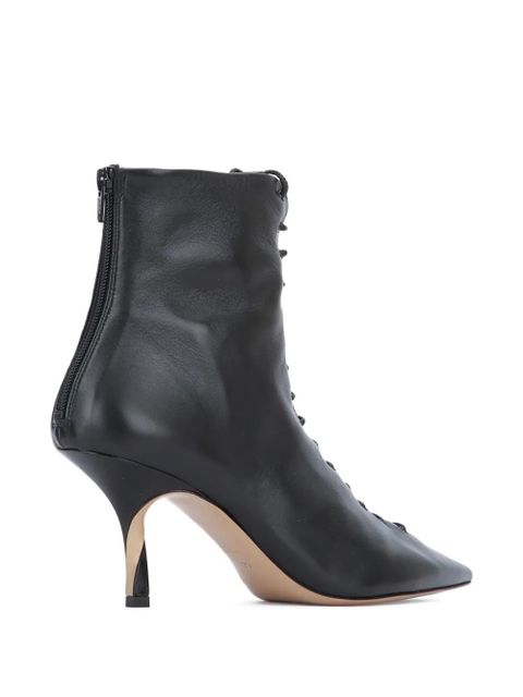 Jacquemus 75mm leather heeled ankle boots - Black