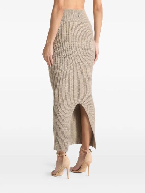 Manière De Voir angled-waistband maxi skirt - Neutrals