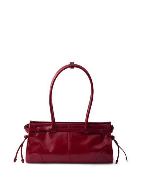 Prada medium Bonnie leather tote bag - Red - zdjęcie produktu nr 2