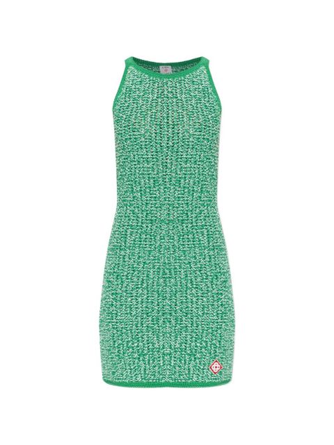 Casablanca logo-patch mini dress - Green - zdjęcie produktu nr 1