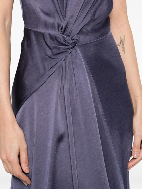 Victoria Beckham twisted midi dress - Blue