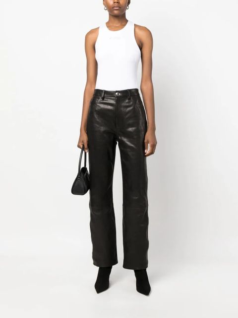 PINKO logo-print ribbed tank top - White - zdjęcie produktu nr 2