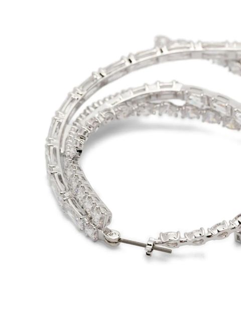 Swarovski Matrix hoop earrings - Silver