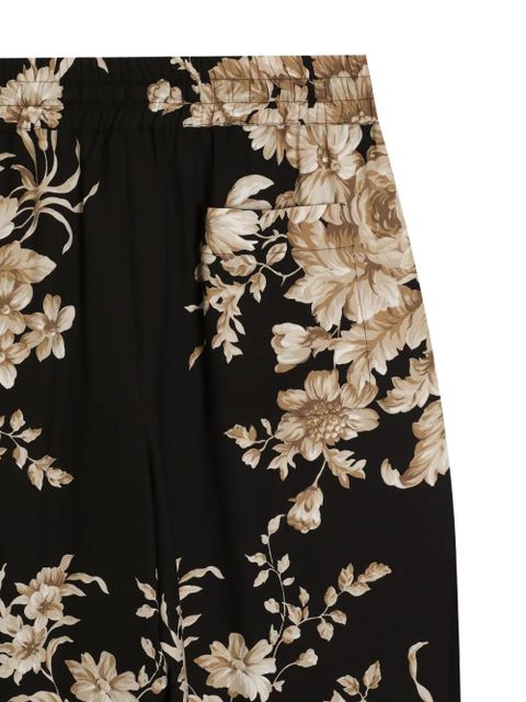 Dolce & Gabbana floral-print trousers - Black