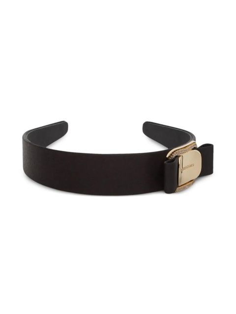 Ferragamo logo engraved headband - Black - zdjęcie produktu nr 2
