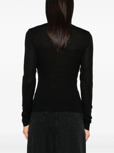 TWINSET gathered roll-neck sweater - Black