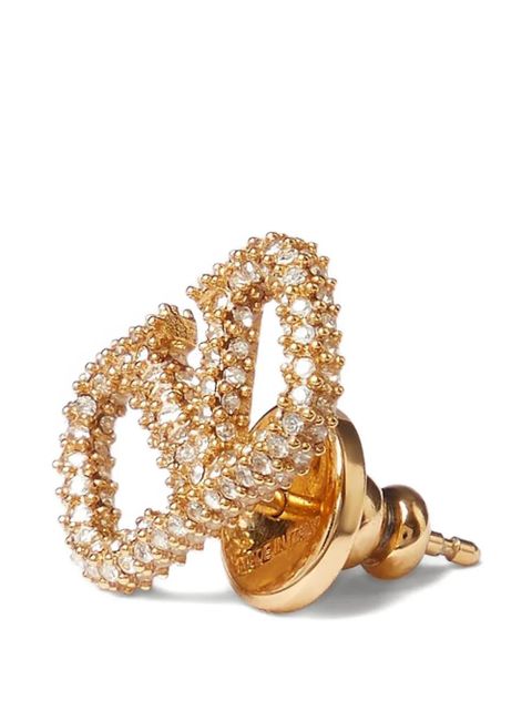 Valentino Garavani Vlogo Signature earrings in metal and Swarovski® crystals - Gold