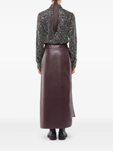 Rabanne sequin-embellished long-sleeves shirt - Black