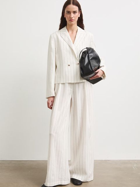 Medicine spodnie wide leg damskie z dodatkiem lnu - zdjęcie produktu nr 1