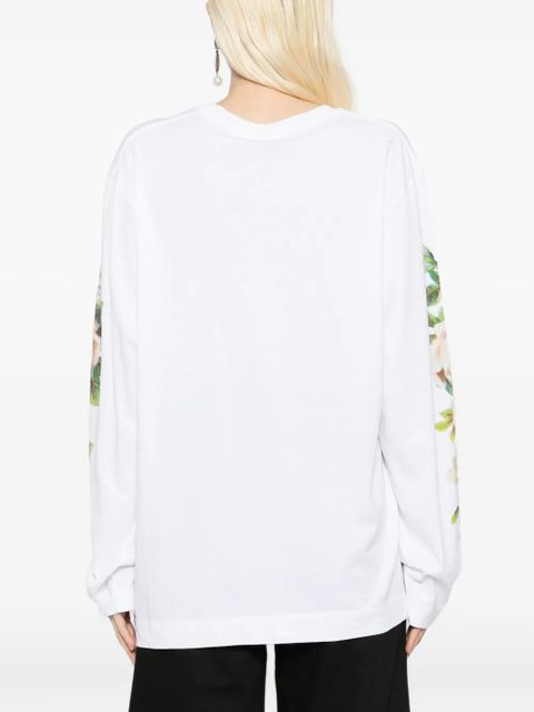 Simone Rocha floral-print T-shirt - White
