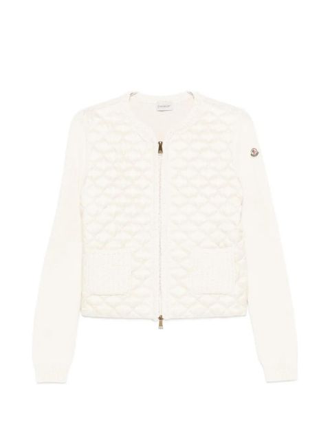 Moncler quilted zip jacket - Neutrals - zdjęcie produktu nr 1