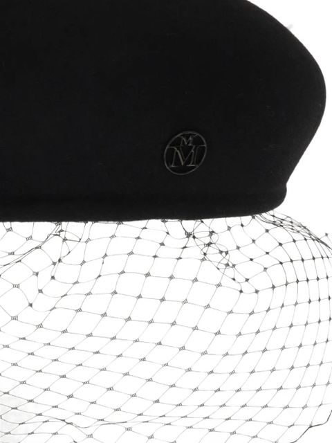 Maison Michel New Bonnie Veil hat - Black