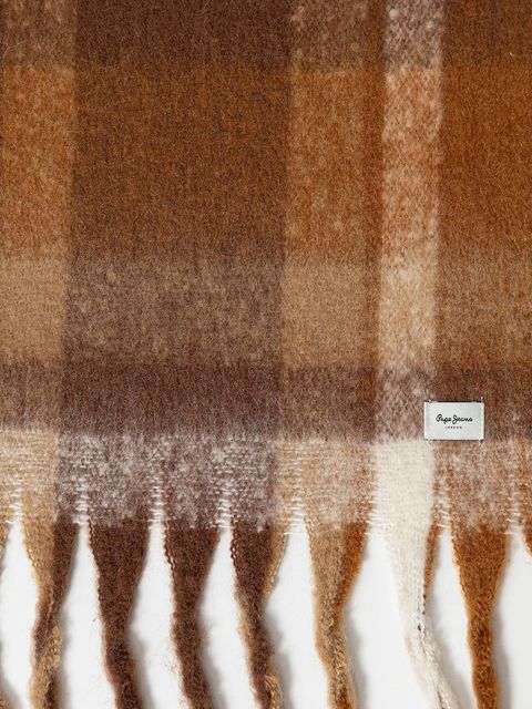 Pepe Jeans szalik damski kolor brązowy wzorzysty PL1100011 - zdjęcie produktu nr 2