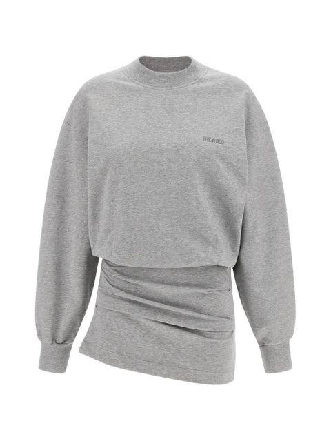 The Attico oversized sweatshirt draping mini dress - Grey - zdjęcie produktu nr 1