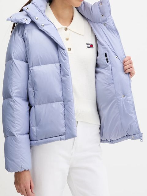 Tommy Jeans kurtka puchowa kolor fioletowy zimowa DW0DW22040