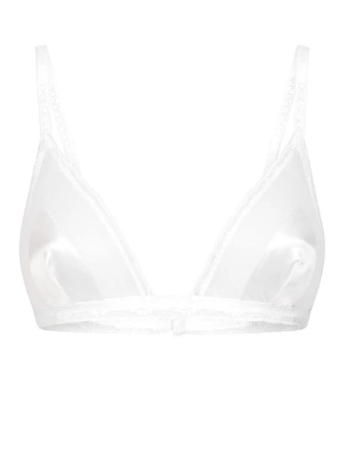 Dolce & Gabbana lace-trimmed triangle bra - White - zdjęcie produktu nr 1