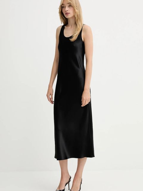 Marella sukienka Emme by Marella kolor czarny maxi prosta 2525226021200 - zdjęcie produktu nr 1