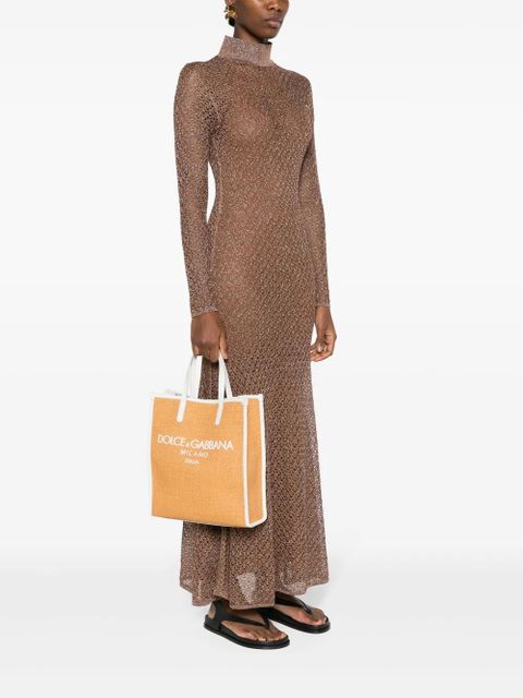 Dolce & Gabbana logo-embroidered tote bag - Brown - zdjęcie produktu nr 2