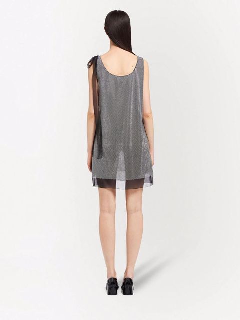 Prada crystal-embellished chiffon dress - Silver - zdjęcie produktu nr 2