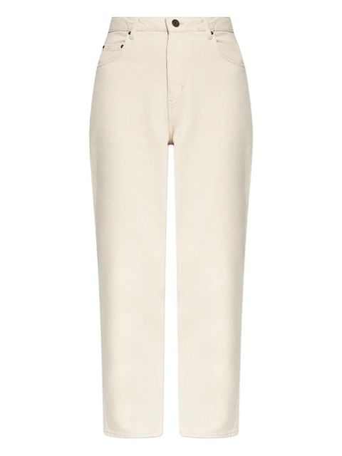 American Vintage leather-patch five-pocket jeans - Neutrals - zdjęcie produktu nr 1