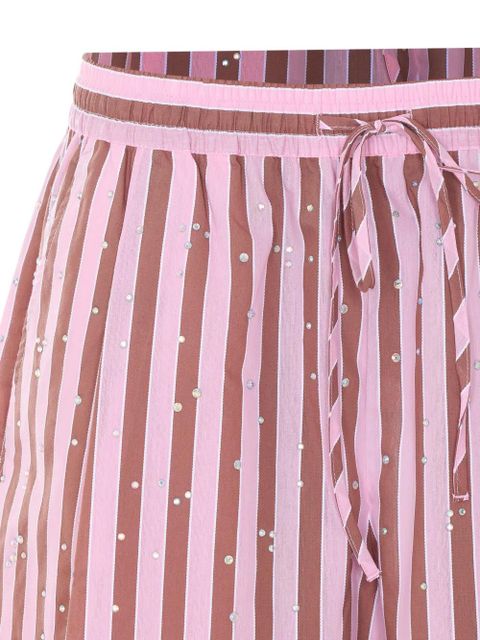 Essentiel Antwerp crystal-embellished striped shorts - Pink