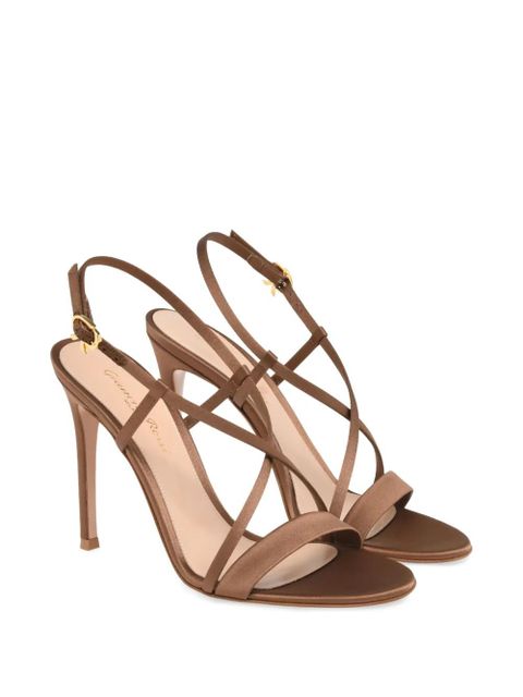 Gianvito Rossi slingback cross-strap sandals - Brown - zdjęcie produktu nr 2