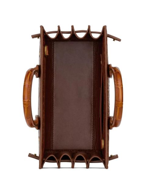 Saint Laurent nano Sac De Jour crocodile-effect leather tote bag - Brown