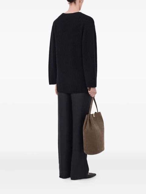 LouLou de Saison Gabe ribbed u-neck sweater - Black