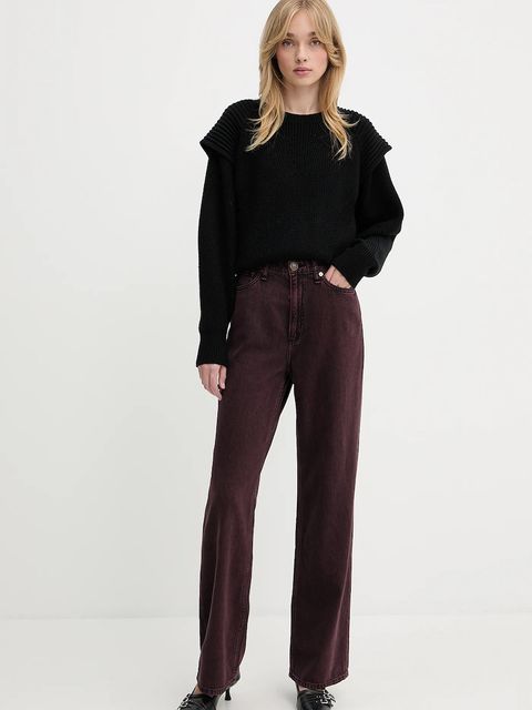 IRO sweter wełniany damski kolor czarny ciepły WF12AHANU - zdjęcie produktu nr 2