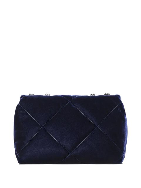 Tory Burch small Kira diamond-quilted velvet shoulder bag - Blue