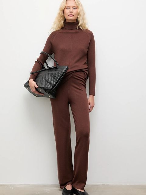 Answear.LAB komplet damski kolor brązowy - zdjęcie produktu nr 1