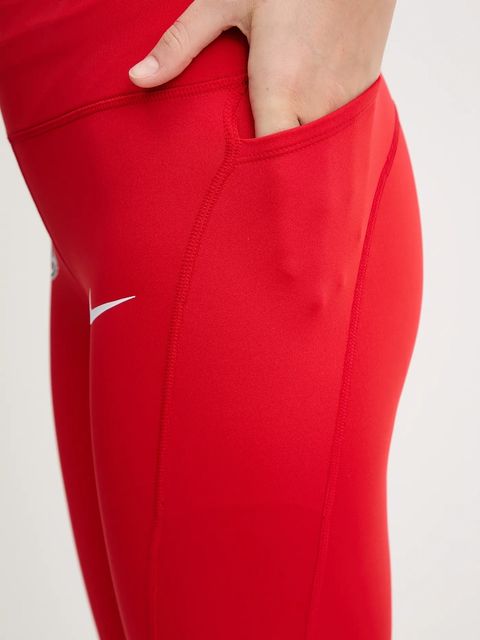 Nike legginsy Dri Fit Legging damskie kolor czerwony wzorzyste 01N3-11T2-7G-DUN