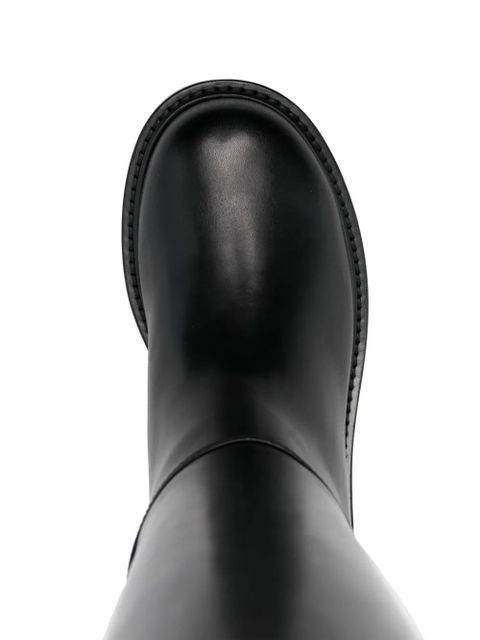 Givenchy buckled leather boots - Black