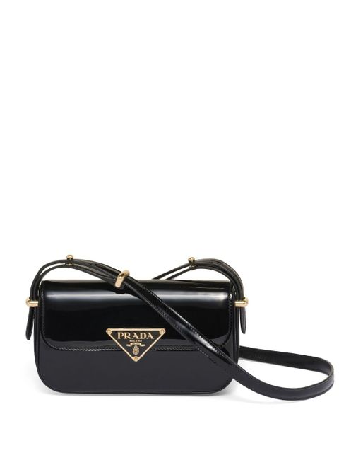 Prada logo-plaque leather shoulder bag - Black - zdjęcie produktu nr 1