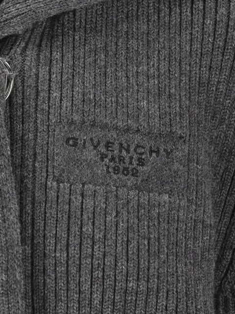 Givenchy logo-embroidered cardigan - Grey