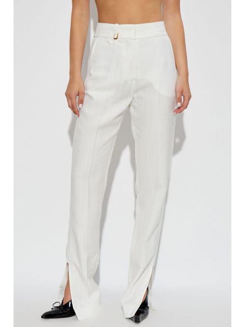 Jacquemus charm-detail trousers - White