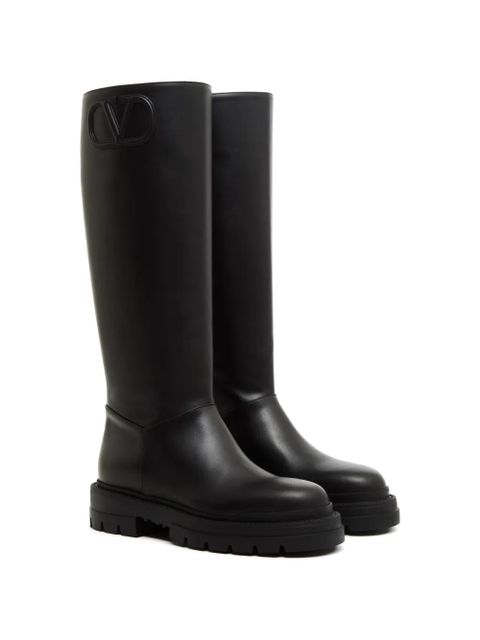 Valentino Garavani Fill Me calfskin boots 40mm - Black - zdjęcie produktu nr 2