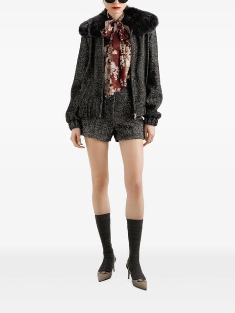 Dolce & Gabbana herringbone tweed shorts - Black - zdjęcie produktu nr 2