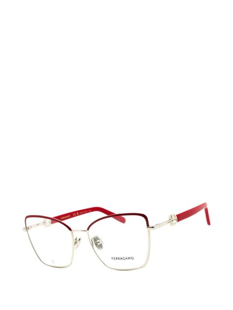 Ferragamo butterfly full-rim glasses - Silver - zdjęcie produktu nr 2