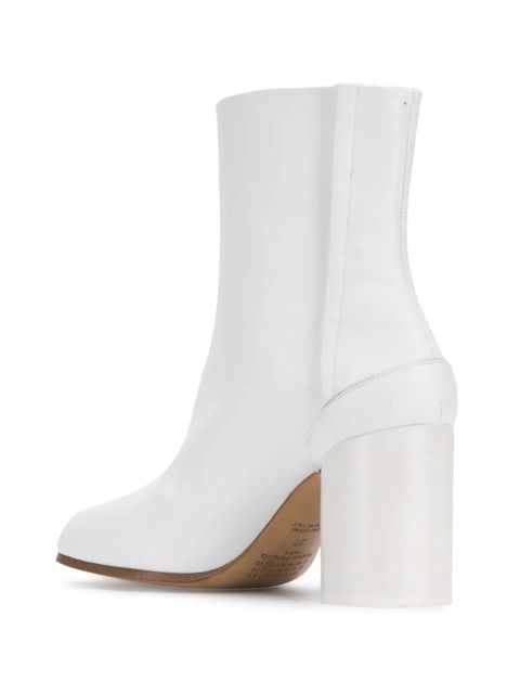 Maison Margiela Tabi 80mm leather ankle boots - White