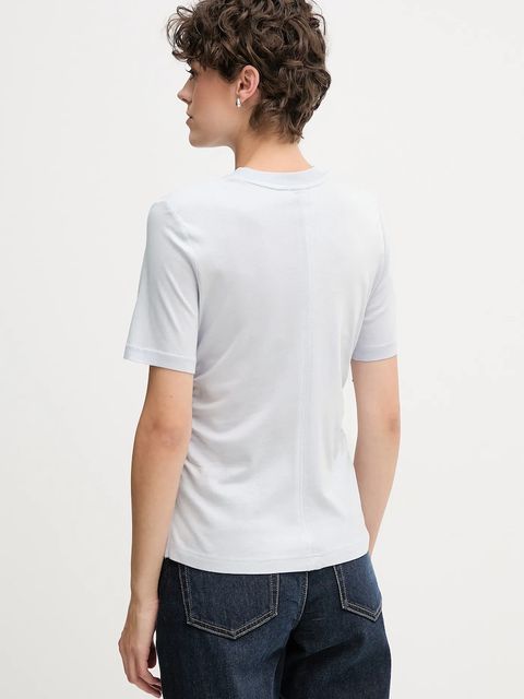 Calvin Klein Jeans t-shirt bawełniany damski kolor fioletowy LV047D211G