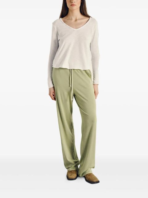 American Vintage Sonoma long-sleeve V-neck T-shirt - White