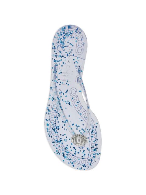 Casadei embellished flip-flops - White