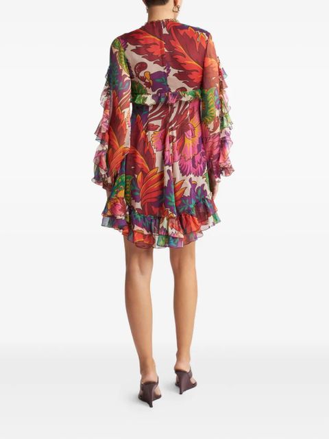 ETRO floral-print mini dress - Pink