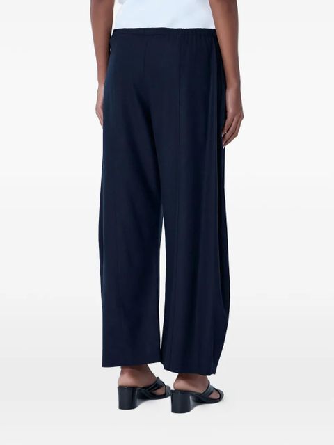 KHAITE elasticated wide-leg palazzo pants - Blue