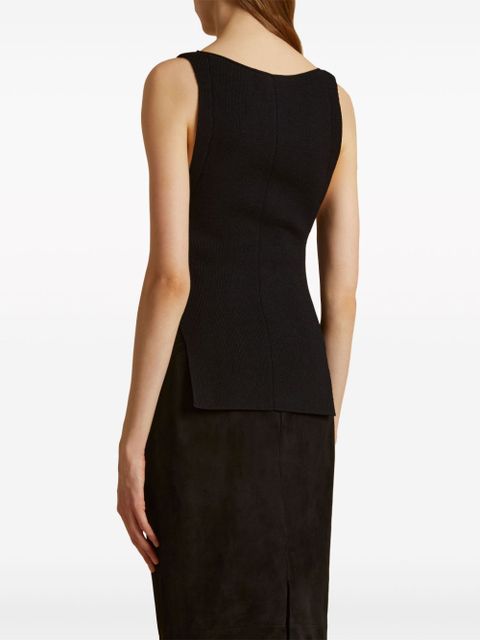 KHAITE The Evelyn ribbed tank top - Black