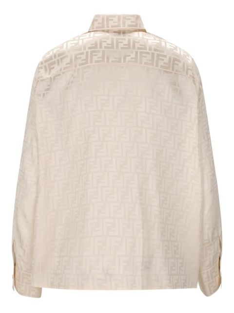 FENDI FF jacquard silk shirt - Neutrals - zdjęcie produktu nr 2