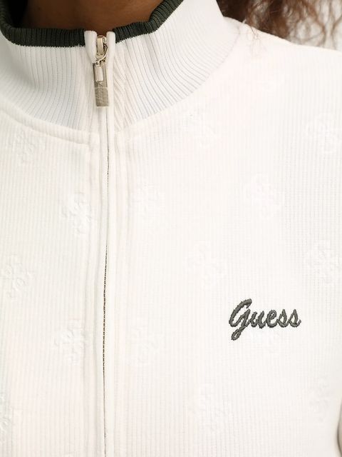 Guess bluza PAULINA damska kolor beżowy wzorzysta V5BQ01 K1902