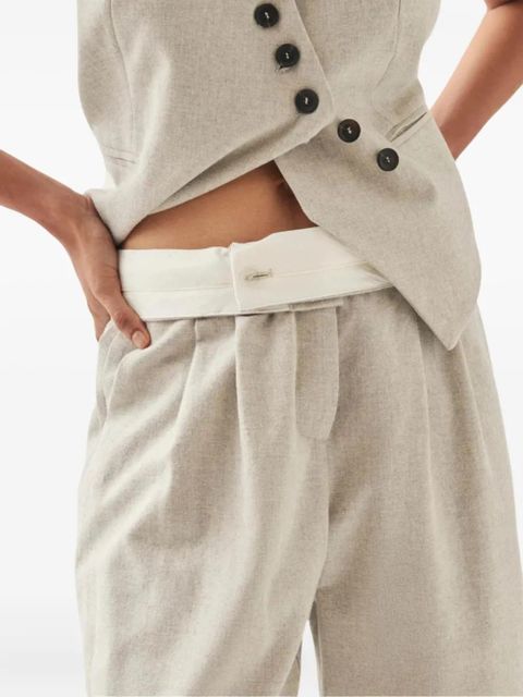 ALOHAS pleated palazzo pants - Neutrals
