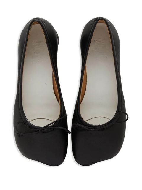 MM6 Maison Margiela Anatomic leather ballerina shoes - Black